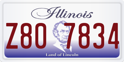 IL license plate Z807834
