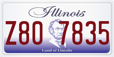 IL license plate Z807835