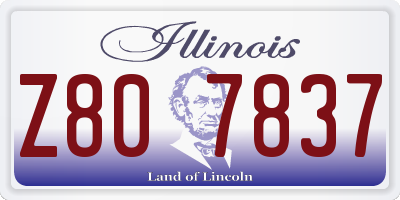 IL license plate Z807837