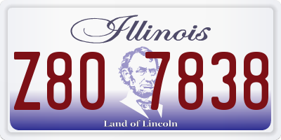 IL license plate Z807838