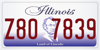 IL license plate Z807839