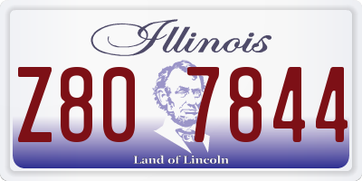 IL license plate Z807844