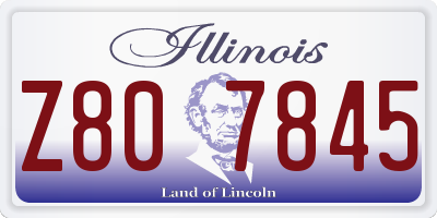 IL license plate Z807845