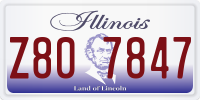 IL license plate Z807847