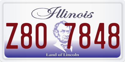 IL license plate Z807848