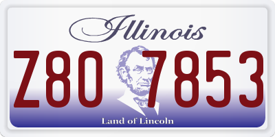 IL license plate Z807853