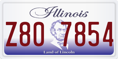 IL license plate Z807854
