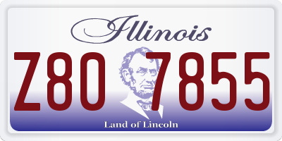 IL license plate Z807855