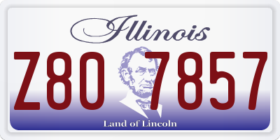 IL license plate Z807857