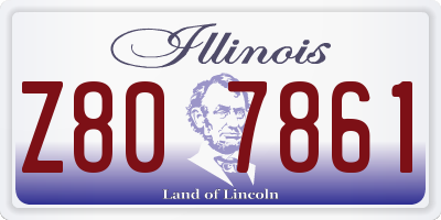 IL license plate Z807861