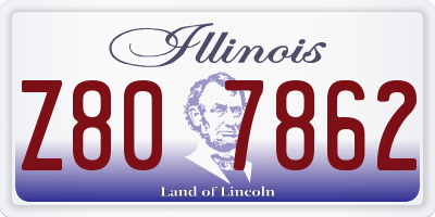 IL license plate Z807862