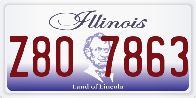 IL license plate Z807863