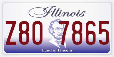 IL license plate Z807865