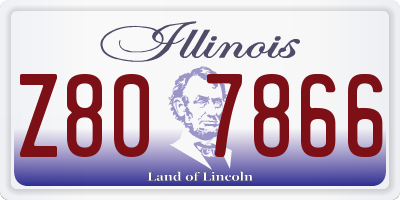 IL license plate Z807866