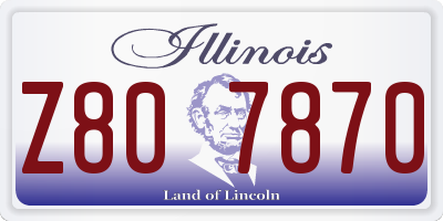 IL license plate Z807870