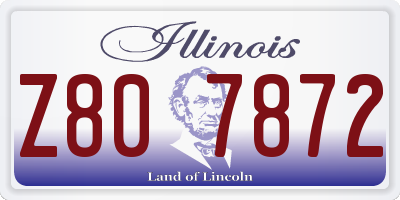 IL license plate Z807872