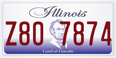 IL license plate Z807874