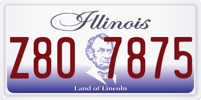 IL license plate Z807875