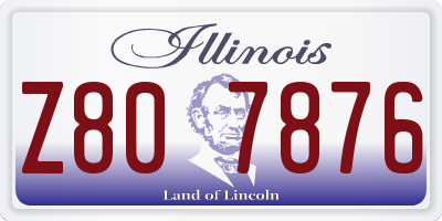 IL license plate Z807876