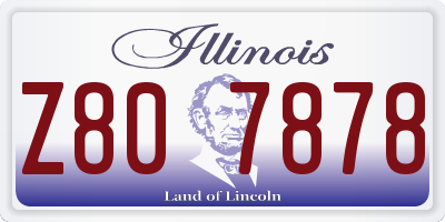 IL license plate Z807878