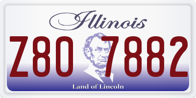 IL license plate Z807882