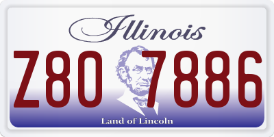 IL license plate Z807886