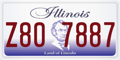 IL license plate Z807887