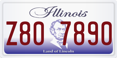 IL license plate Z807890