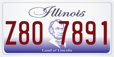 IL license plate Z807891