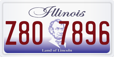 IL license plate Z807896