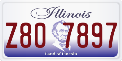 IL license plate Z807897