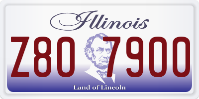 IL license plate Z807900