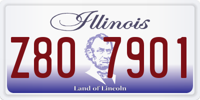 IL license plate Z807901