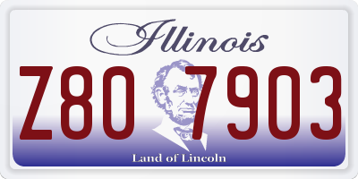 IL license plate Z807903
