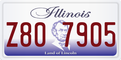 IL license plate Z807905