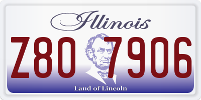 IL license plate Z807906
