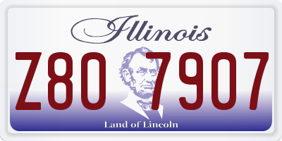 IL license plate Z807907