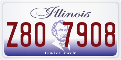 IL license plate Z807908