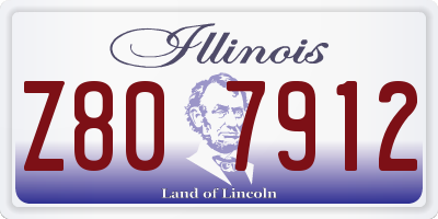 IL license plate Z807912