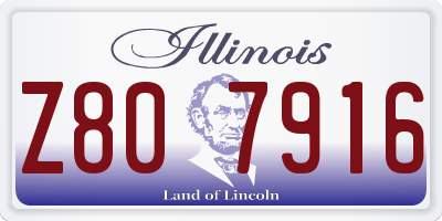 IL license plate Z807916