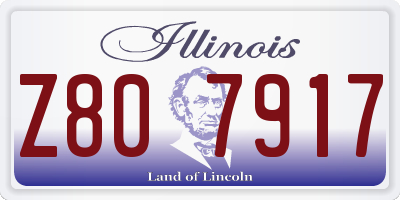 IL license plate Z807917