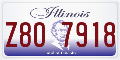 IL license plate Z807918