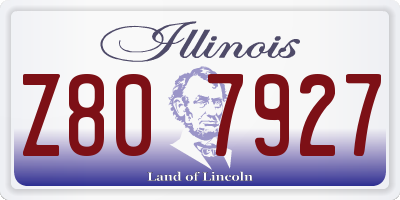 IL license plate Z807927