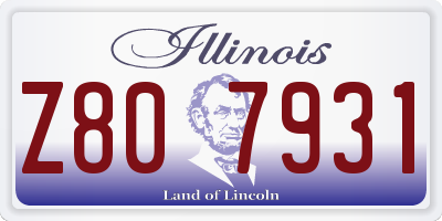 IL license plate Z807931