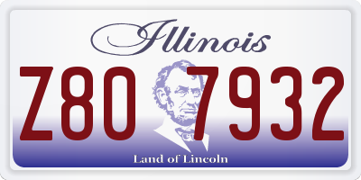 IL license plate Z807932