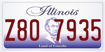 IL license plate Z807935