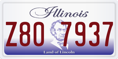 IL license plate Z807937
