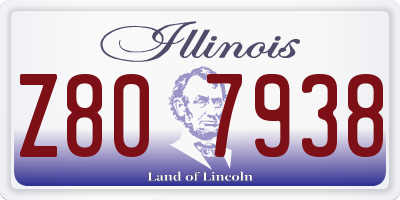 IL license plate Z807938