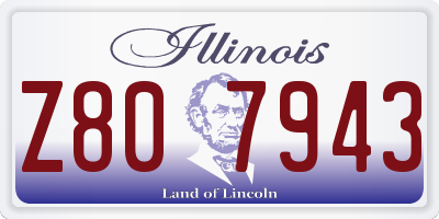 IL license plate Z807943