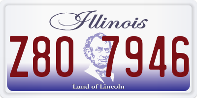 IL license plate Z807946
